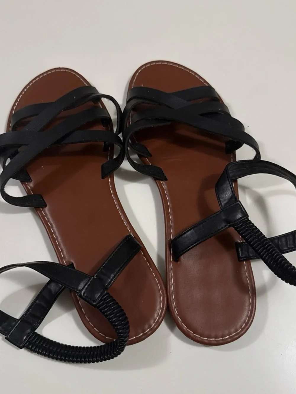Black Strappy Womens Sandals - Classic Summer Style